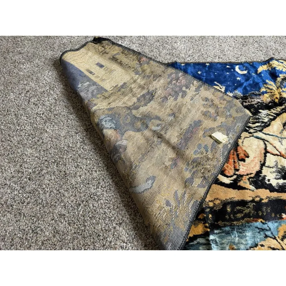 VINTAGE Tapestry Wall Hanging Arabian Nights Middle East Made Italy 39x20in